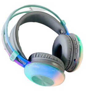 2024 Fashionable RGB Wi-fi Gaming Headphones with Bluetooth, TF Card, Microphone, and LED Lights