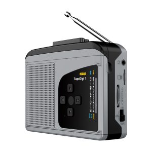 ezcap234 Moveable TapeDigi1 Cassette Participant with AM/FM Radio, Constructed-in Speaker, Headphone Jack, and Twin Energy Choices (AA Battery or USB)